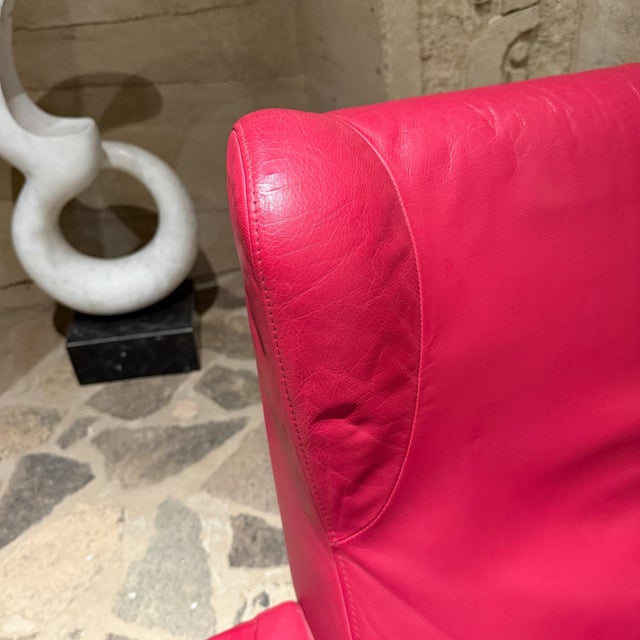 Archi Armchair by Pierre Paulin for Ligne Roset Post Modern Leather & Chrome. For Sale - Image 9 of 13