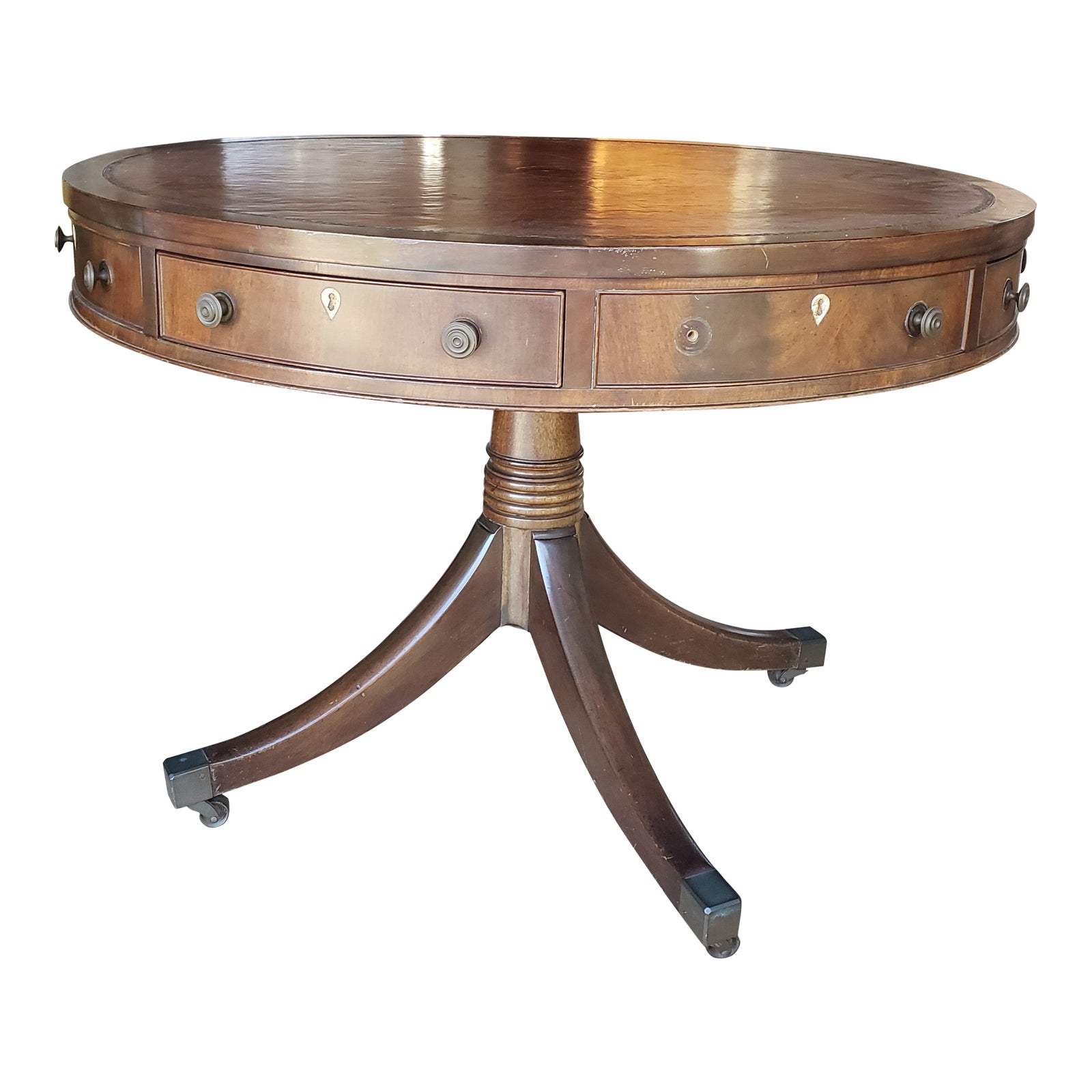 Antique Traditional Round Card Table Chairish