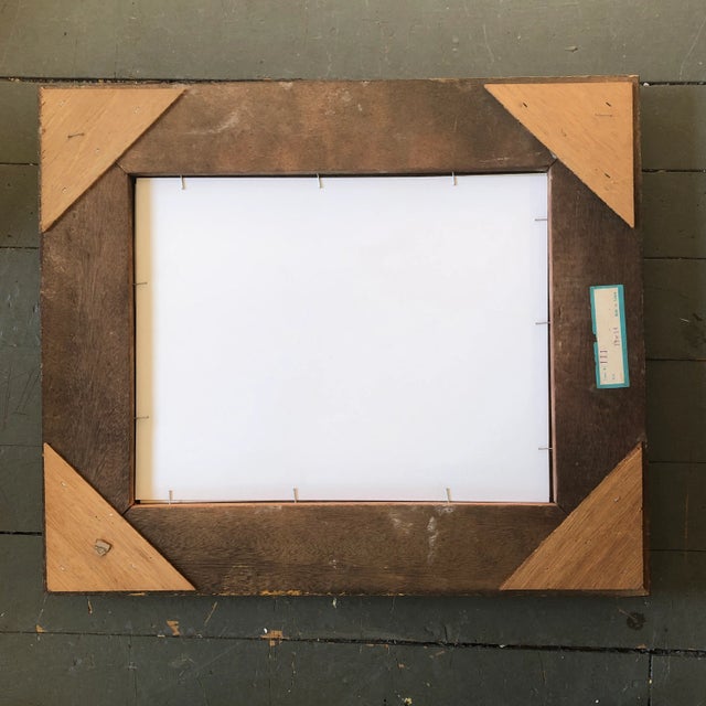 Abstract Original Vintage Abstract Expressionist Female Nude Watercolor Painting Ornate Vintage Frame For Sale - Image 3 of 4