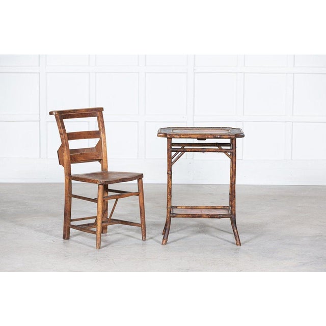 Wood 19th Century English Two Tier Tiger Bamboo Side Table, 1870s For Sale - Image 7 of 18