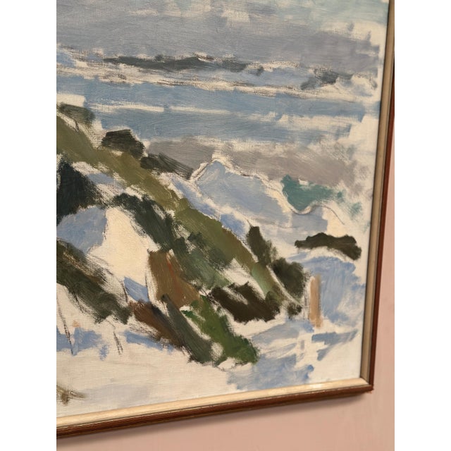 FMK, Winter Landscape, 1943, Oil Painting on Canvas, Framed For Sale - Image 11 of 18