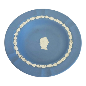 Vintage Wedgwood Blue Jasperware Julius Caesar Motif Ashtray