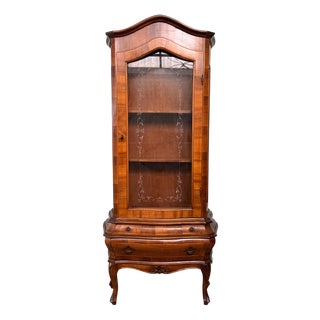 Italian Showcase in Walnut, 1950s For Sale