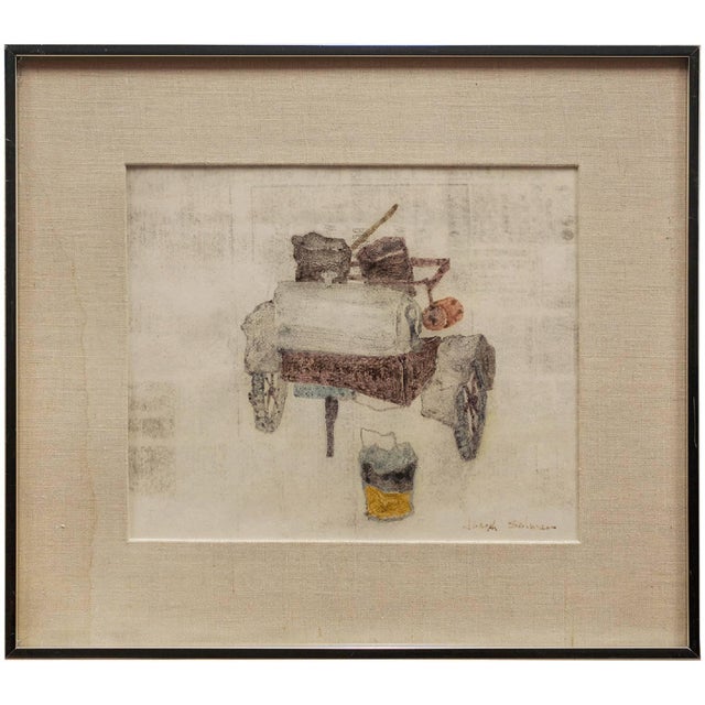 Joseph Solman, Old Fire Wagon, Monotype For Sale