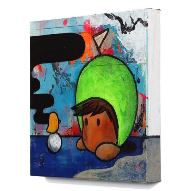 Contemporary Hole in One - Original Contemporary Golf Figurative Mixed Media Painting on Canvas by Melanie Tiongson For Sale - Image 3 of 9