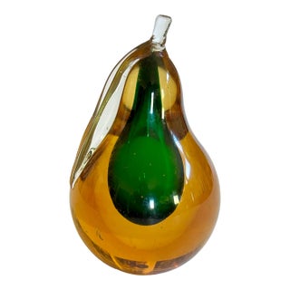 Murano Large Sommerso Pear For Sale