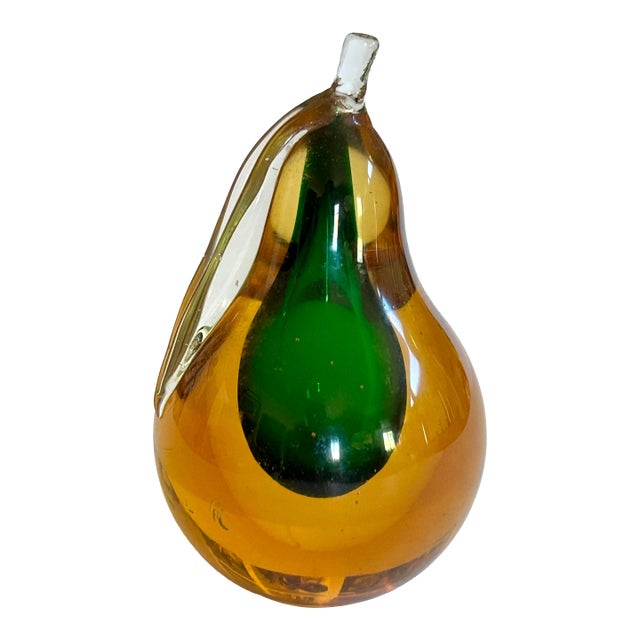 Murano Large Sommerso Pear For Sale