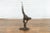 Contemporary Bronze Statue of a Parrot Perched on a Branch and Leaning Down, with Dark Patina For Sale - Image 4 of 13