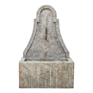 Antique Reclaimed Old Limestone Wall Fountain