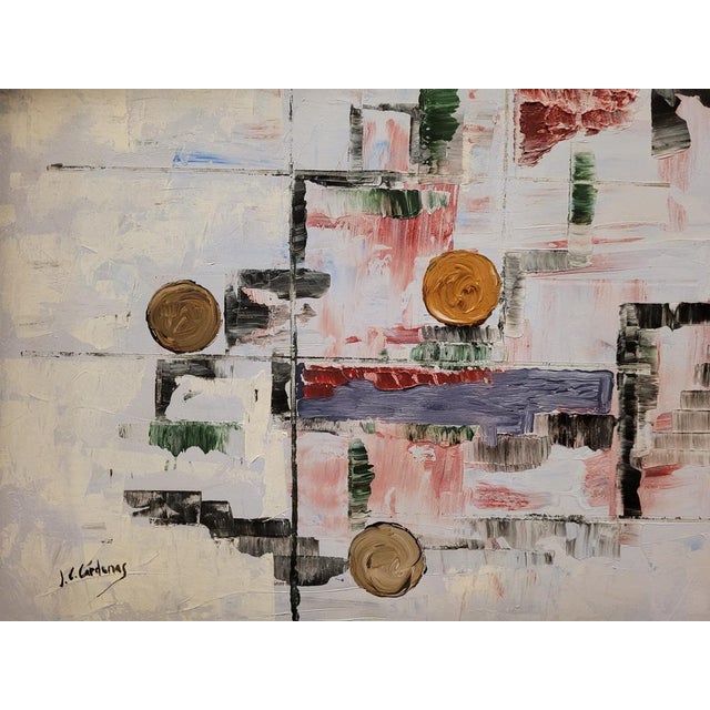 J. C. Cárdenas, Composition, 20th Century, Acrylic on Canvas For Sale - Image 4 of 17