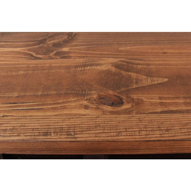 Rustic Greenview Sliding Door Distressed Black Tv Stand - 70 Inch For Sale - Image 3 of 6