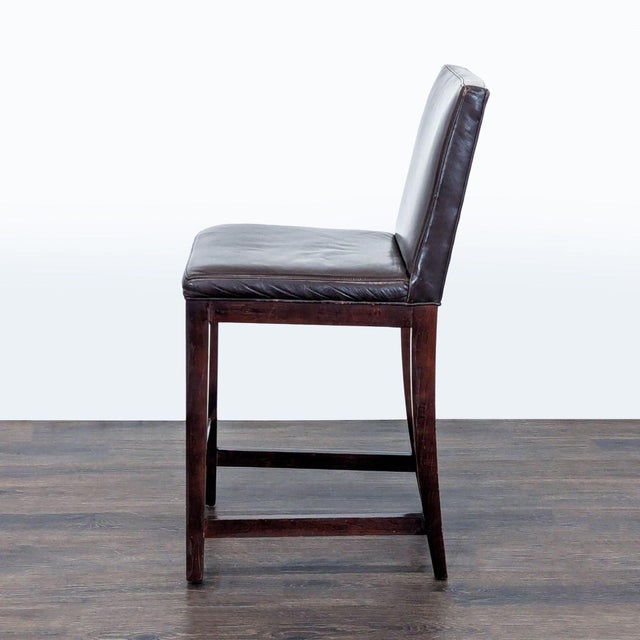 Modern Room & Board Ava Leather Counter Stool For Sale - Image 3 of 9