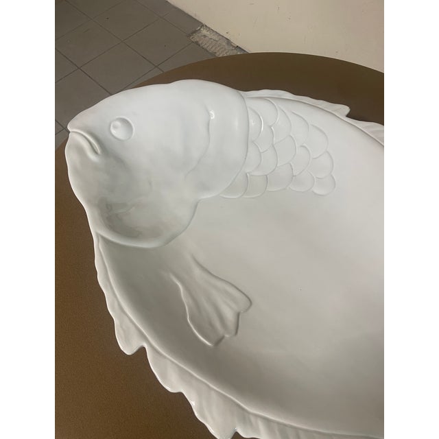 Large Glazed Ceramic Fish-Shaped Plate from G&B Vogue, Italy, 1970s For Sale - Image 13 of 14