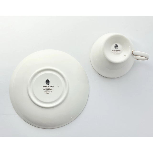 1990s 1990s Wedgwood “Cavendish” Set of 4 Bone China Teacups & Saucers For Sale - Image 5 of 6