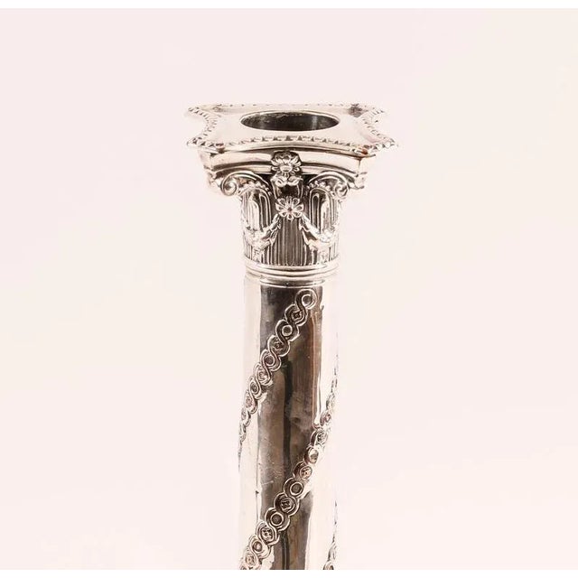 Gold Antique Sheffield Silver Plated Candlesticks, 1700s, Set of 2 For Sale - Image 8 of 14