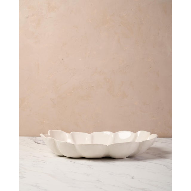 Handmade "Seedpod" Decorative Bowl by Ank Studios in Satin White Ceramic For Sale - Image 4 of 13