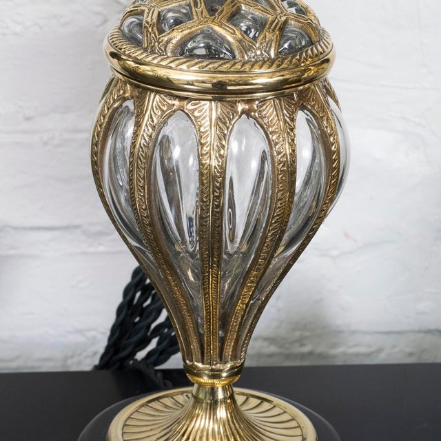 Caged blown glass table lamps For Sale In New York - Image 6 of 8