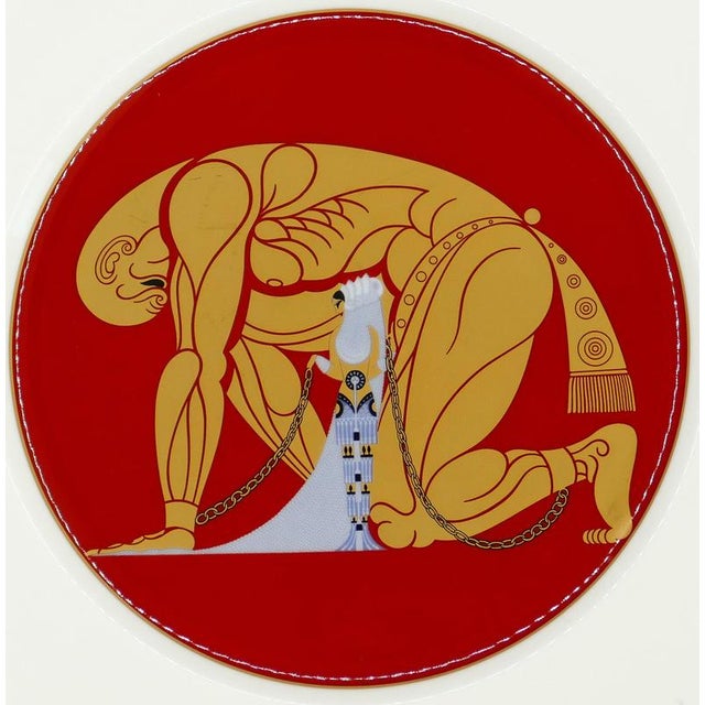 1980s Samson and Delilah Decorative Plate in Porcelain by Erté, Japan, 1987 For Sale - Image 5 of 5