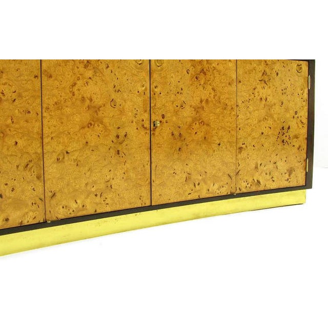 Brown Edward Wormley Walnut & Olive Ash Burl Tall Cabinet for Dunbar For Sale - Image 8 of 11