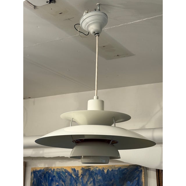 Mid-Century Modern Poul Henningsen for Louis Poulsen Ph 5 Light Pendant For Sale - Image 3 of 12
