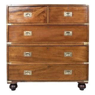 Victorian Mahogany Campaign Chest For Sale