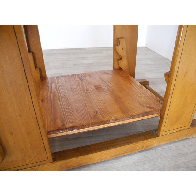 Beautiful Art Nouveau children's school desk, circa 1900. The table and chair set is in very good condition, unrestored,...