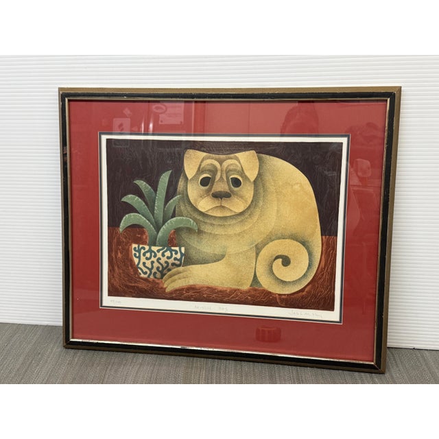 Carol Jablonsky Chinese Dog Lithograph, Signed For Sale In San Francisco - Image 6 of 12