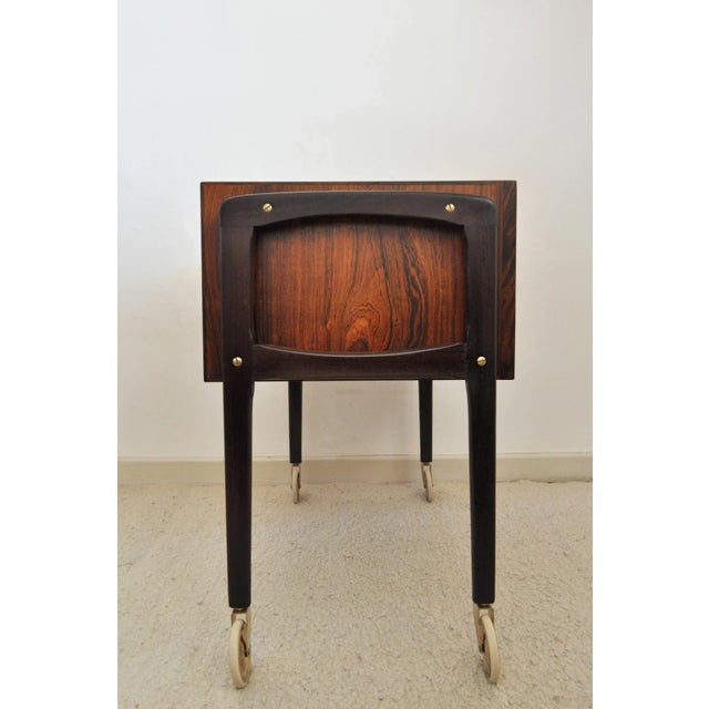 Danish Modern Rosewood Sewing Table, 1960s For Sale - Image 3 of 13