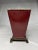 French Provincial Ceramic Solid Brass Bow Red Jardiniere For Sale - Image 4 of 11
