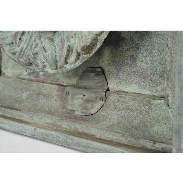 Verdigris Early 20th Century Copper Architectural Rosette Element For Sale - Image 8 of 16