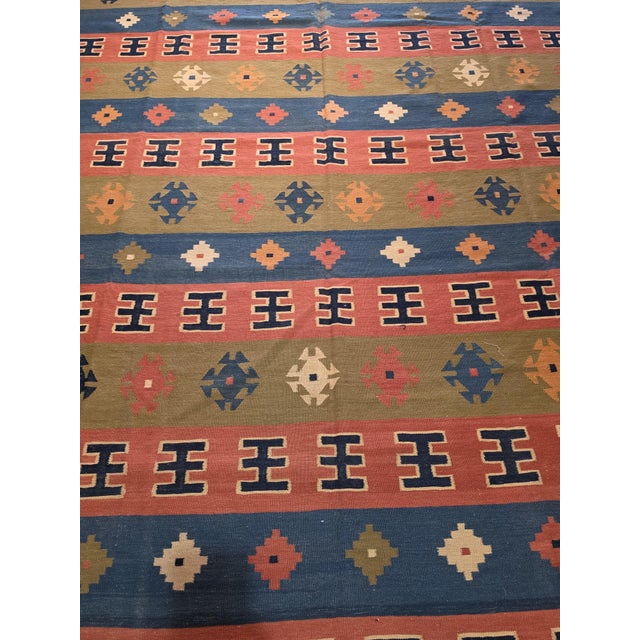 Late 20th Century Persian Kilim Flatweave Rug in Terracotta Red, For Sale - Image 11 of 11