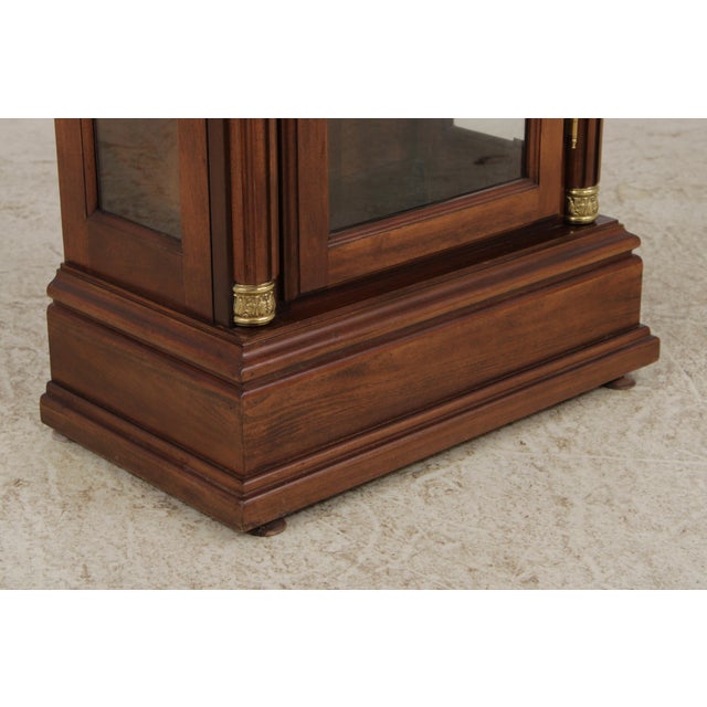 Pearl Cherry Tall Case Grandfather Clock For Sale - Image 9 of 18