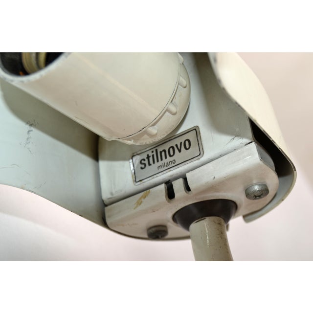 1950s Stilnovo Swing Desk Table Lamp Off White Finish Mid-Century Modern Italy For Sale - Image 11 of 12