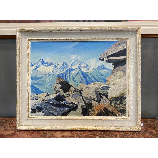 Oil on wood sold with the original frame. Total size with the frame: 50x60 cm This piece has an attribution mark, I am...