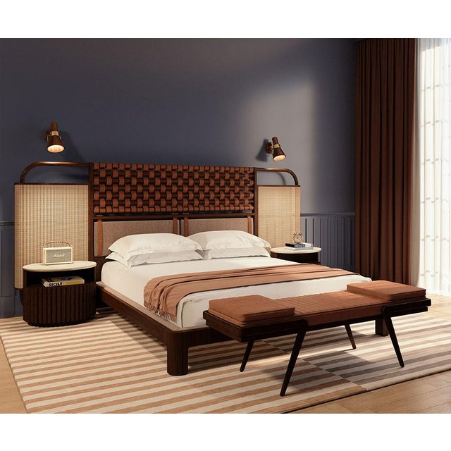 Herbert Bedside Table by Wood Tailors Club, in New conditions. Designed from 2000 Signed by Maker