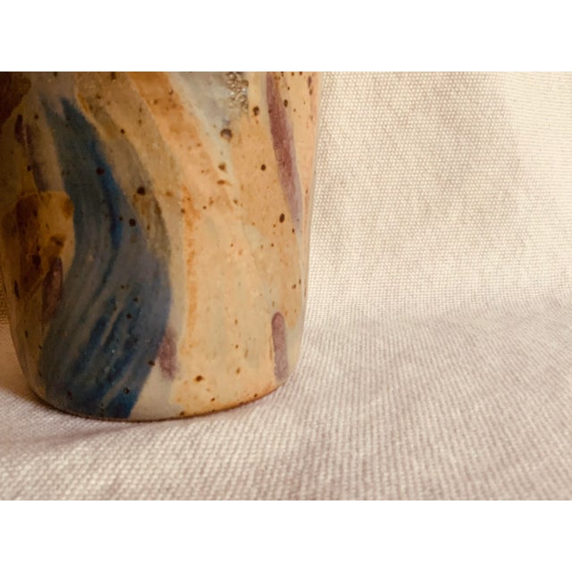 A masterful earthenware vase by award-winning Vermont potter Joe Gilmartin, showcasing his signature refined rustic...