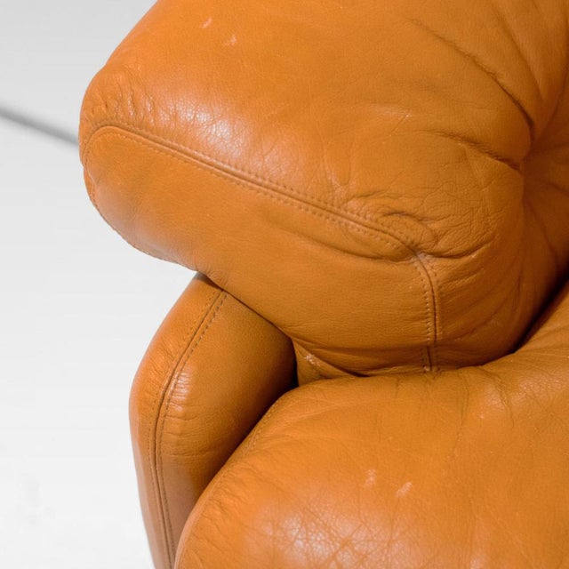 Vintage Coronado Brown Leather Chairs by Tobia Scarpa for C&B Italia, 1972, Set of 2 For Sale - Image 12 of 18