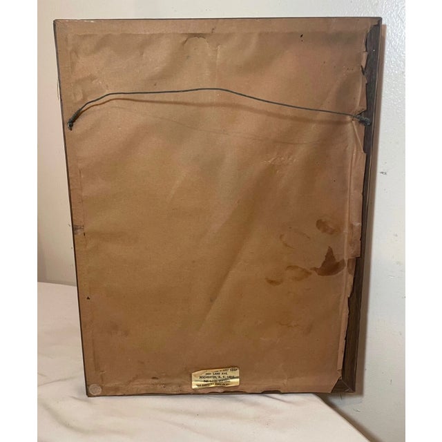 Vintage Original Acrylic Painting Realism Elder Lady Woman Portrait Signed Hm For Sale - Image 9 of 9