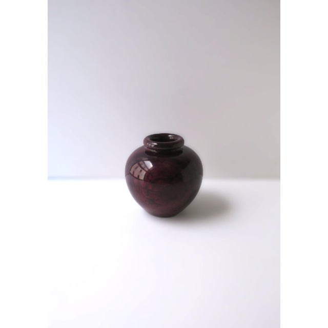 Italian Marble Red Burgundy Urn Vase For Sale In New York - Image 6 of 8