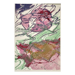Frits Van Roon, Come to the Surface, 1995, Woodcut For Sale