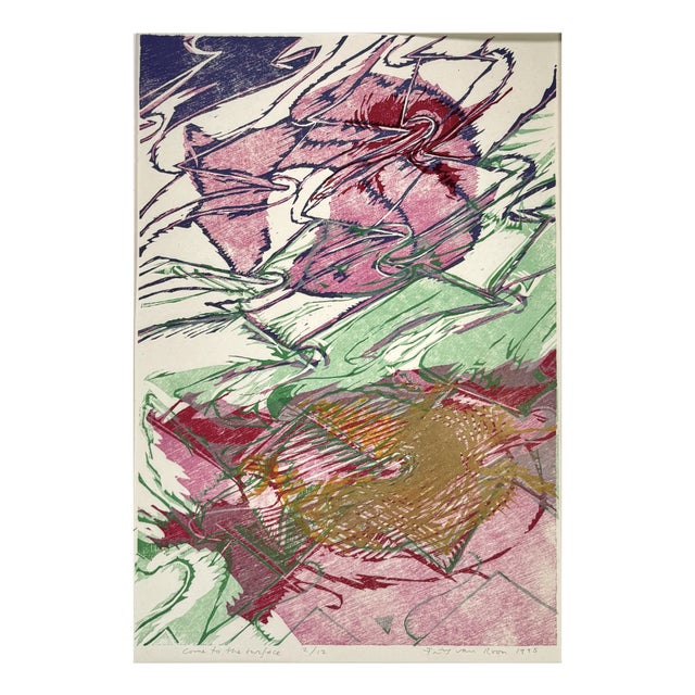 Frits Van Roon, Come to the Surface, 1995, Woodcut For Sale