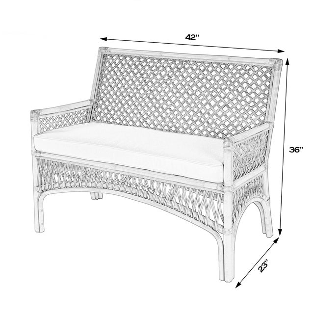 The Butler Specialty Company Antigua 42â Rattan Bench effortlessly blends natural beauty with cozy comfort, making it a...