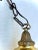 Light Pendant : Vintage Murano Style Very Large Oval Shaped Blown Glass Pendant With “Onyx” Glass Swirl Golden Coloration and Brass Fittings For Sale - Image 10 of 12