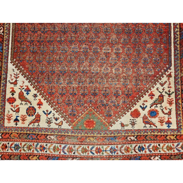 Vintage Persian Malayer Area Rug, Wool Pile, Allover Paisley Design, 1920s For Sale In Chicago - Image 6 of 12