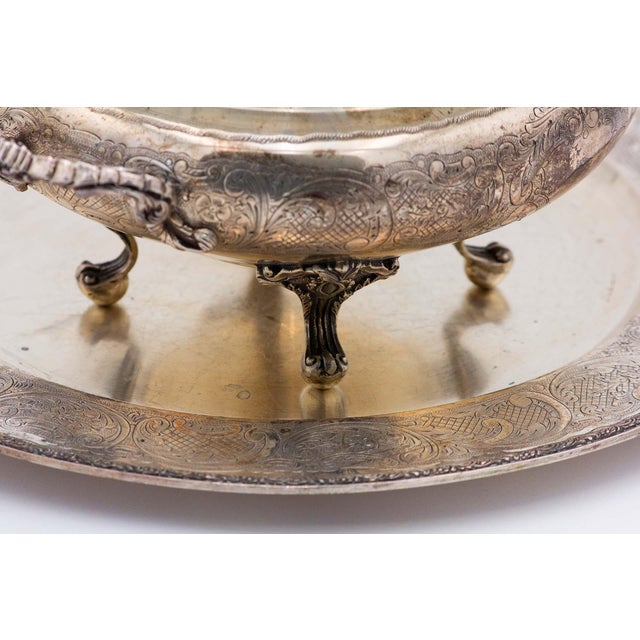 Silver Soup Tureen with Plateau, Set of 2 For Sale - Image 4 of 6