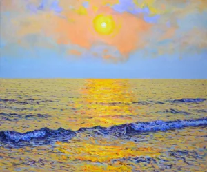 Golden Sunset.Original Contemporary Painting