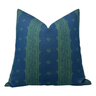 Fez Pillow Cover in Blue/Green, 22x22 Pillow For Sale