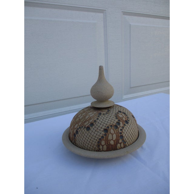 Don McWhorter Domed Cheese Dish -Snakeskin Pattern For Sale - Image 4 of 9