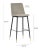 Gray Evora Grey Velvet Counter Stools - A Pair For Sale - Image 8 of 10