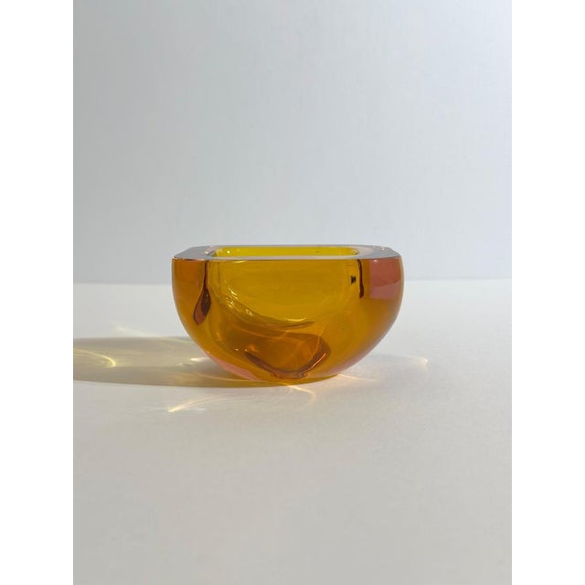 Glass Vintage Italian Murano Glass Bowl, 1970s For Sale - Image 7 of 11